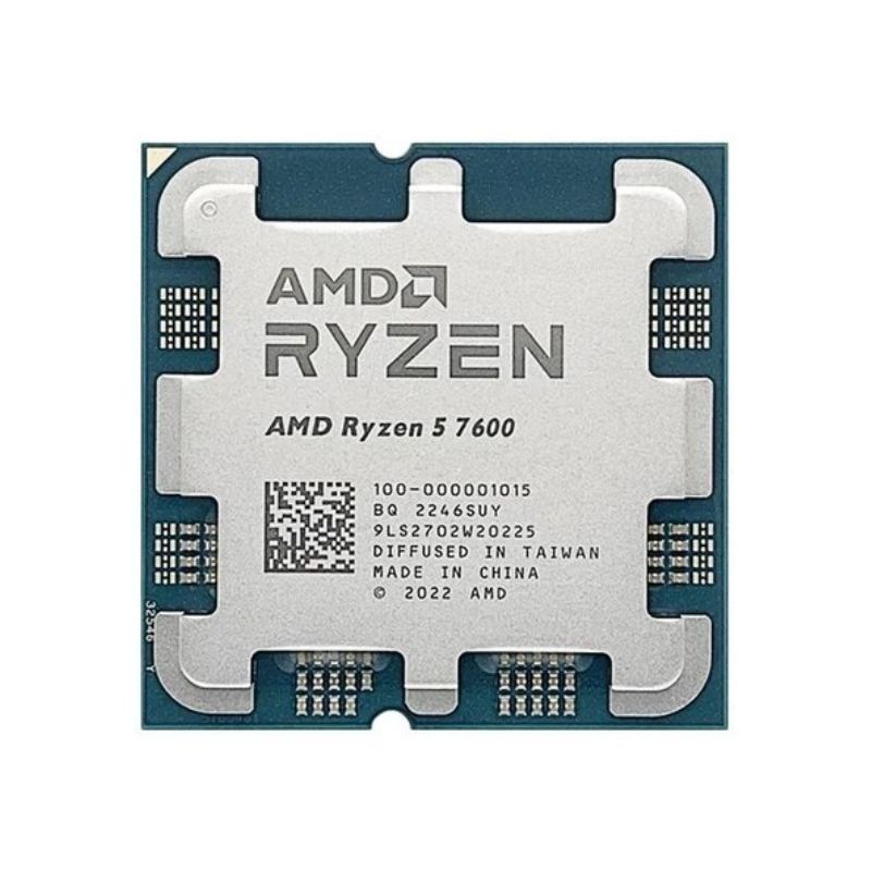 AMD Ryzen 5 7600 Processor, 6 Cores, 12 Threads, 3.8 GHz (5.1 GHz Turbo), AM5, 38MB Cache - Desktop CPU