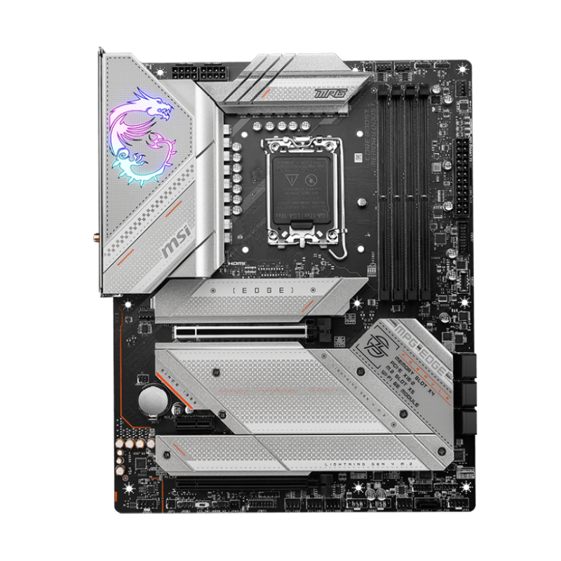 MSI MPG Z790 Edge WiFi Motherboard, LGA 1700, DDR5, PCIe 5.0, Wi-Fi 6E, ATX - Gaming and Overclocking