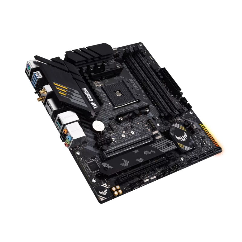 ASUS TUF GAMING B550M-PLUS (WI-FI) II, AMD AM4, PCIe 4.0, Dual M.2, 2.5Gb LAN, Micro-ATX, RGB Lighting - Gaming Motherboard