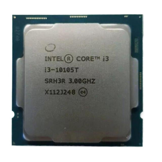 Intel Core i3-10105T Processor, 4 Cores, 8 Threads, 3.8 GHz (4.6 GHz Turbo), LGA 1200, 6MB Cache - Desktop CPU