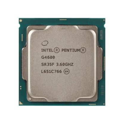 Intel Pentium Gold G4600 Processor, 2 Cores, 4 Threads, 3.6 GHz, LGA 1151, 4MB Cache - Desktop CPU