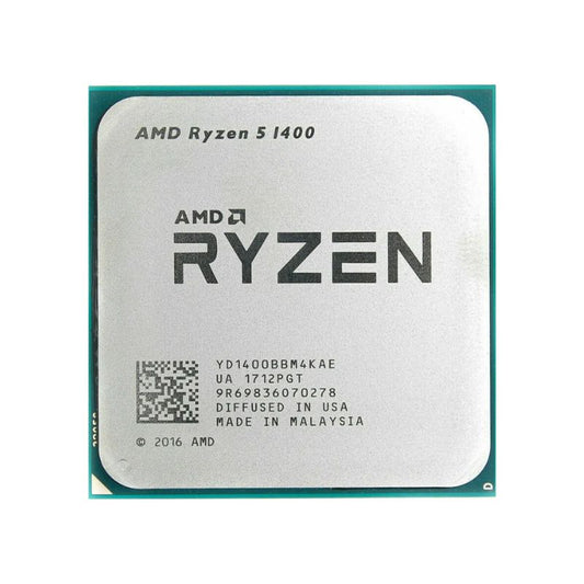 AMD Ryzen 5 1400 Processor, 4 Cores, 8 Threads, 3.2 GHz (3.4 GHz Turbo), AM4, 10MB Cache - Desktop CPU