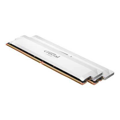 Crucial Pro DDR5 RAM 32GB Kit (2x16GB) 6000MHz White - High-Speed Desktop Memory