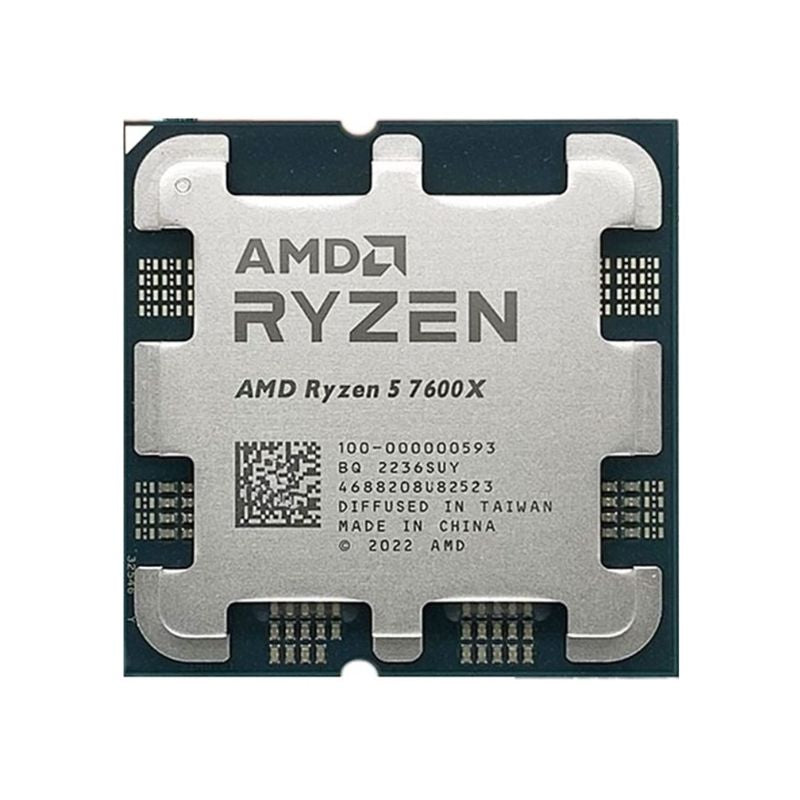 AMD Ryzen 5 7600X Processor, 6 Cores, 12 Threads, 4.7 GHz (5.3 GHz Boost), AM5, 32MB Cache - Desktop CPU