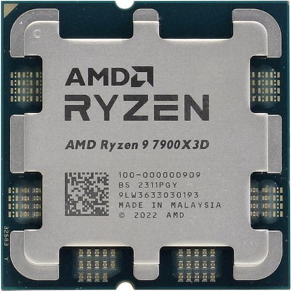 AMD Ryzen 9 7900X 3D Processor, 12 Cores, 24 Threads, 4.7 GHz (5.6 GHz Max Boost), AM5, 96MB Cache - Desktop CPU