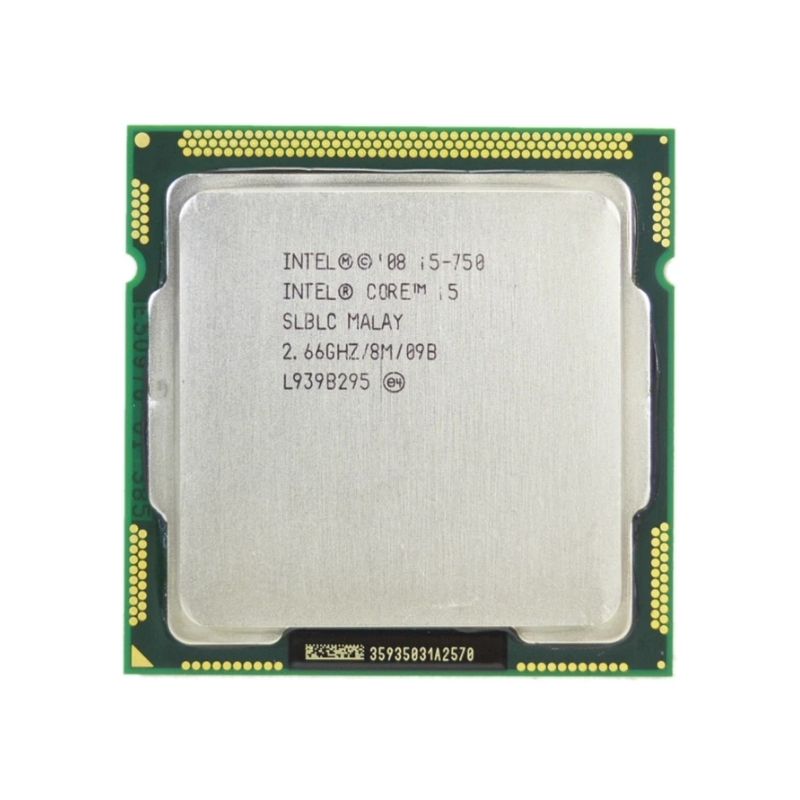 Intel Core i5-750 Processor, 4 Cores, 4 Threads, 2.66 GHz (3.2 GHz Turbo), LGA 1156, 8MB Cache - Desktop CPU