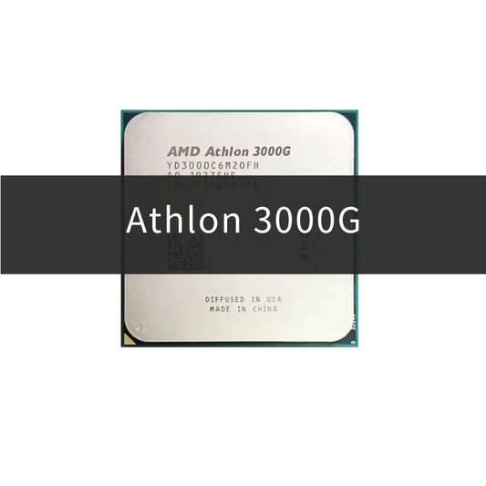 AMD Athlon 3000G Processor, 2 Cores, 4 Threads, 3.5 GHz, AM4 Socket, 192KB L2 Cache, 4MB L3 Cache - Desktop CPU