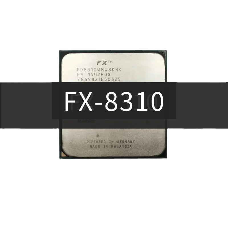 AMD FX-8310 Processor, 8 Cores, 3.4 GHz, AM3+ Socket, 8MB Cache - Desktop CPU