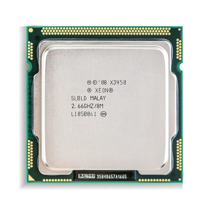 Intel Xeon X3450 Processor, 4 Cores, 8 Threads, 3.0 GHz (3.6 GHz Turbo), LGA 1156, 8MB Cache - Server CPU