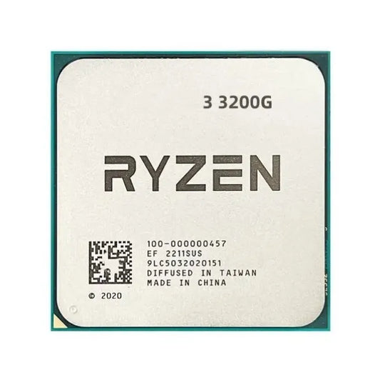 AMD Ryzen 3 3200G Processor, 4 Cores, 4 Threads, 3.6 GHz Base, 4.0 GHz Turbo, AM4, Integrated Radeon RX Vega 8 Graphics