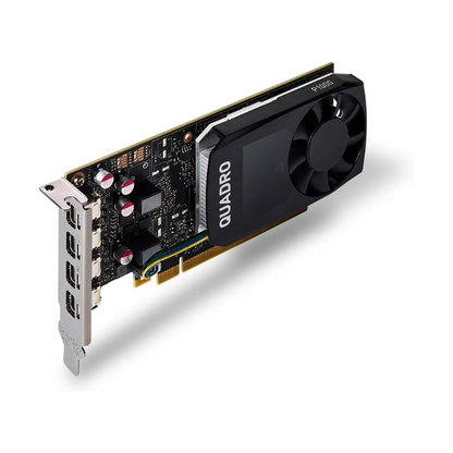 NVIDIA Quadro P1000 Graphics Card, 4 GB GDDR5, 128-bit Memory Interface, 640 CUDA Cores, PCIe 3.0 x16