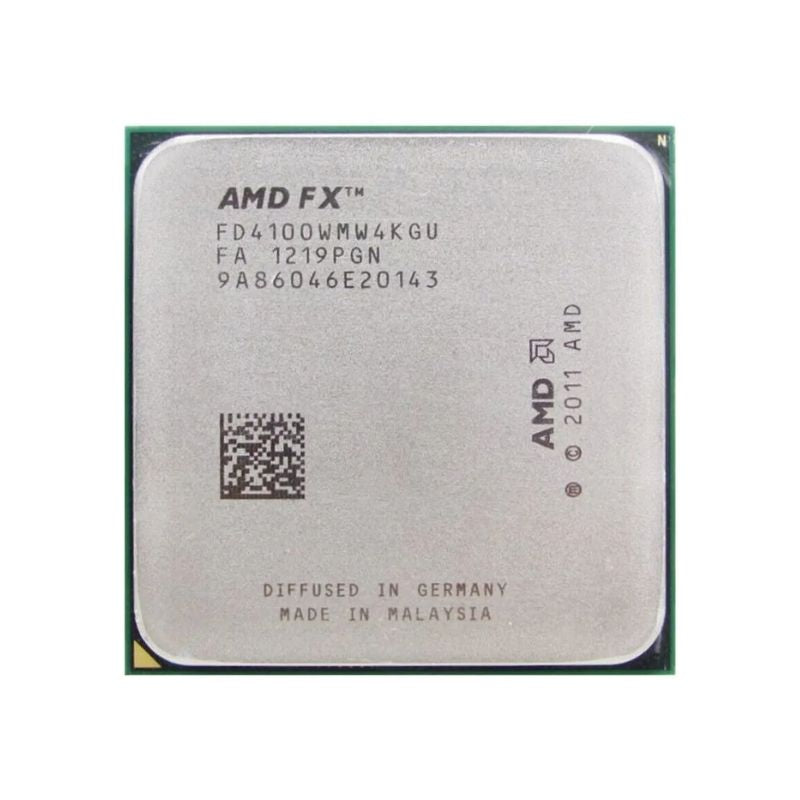 AMD FX-4100 Processor, 4 Cores, 4 Threads, 3.6 GHz (4.2 GHz Turbo), AM3+, 95W TDP - Desktop CPU