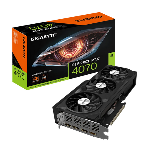 GIGABYTE GeForce RTX 4070 WINDFORCE OC 12G Graphics Card, 12GB GDDR6, 192-bit, PCIe 4.0, 3X WINDFORCE Fans - Gaming GPU