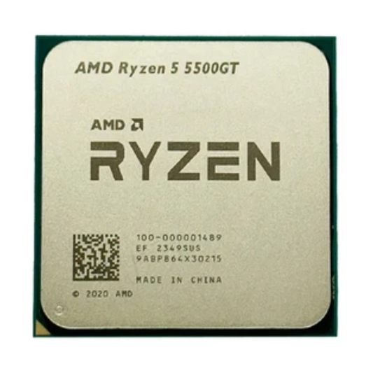 AMD Ryzen 5 5500GT Processor, 6 Cores, 12 Threads, 3.6 GHz Base, 4.4 GHz Turbo, AM4, 16MB Cache - Desktop CPU