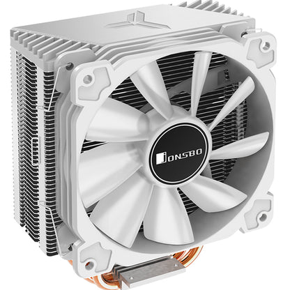 JONSBO CR1000EVO RGB White CPU Air Cooler, 120mm PWM Fan, 4 Heat Pipes, RGB Lighting, White