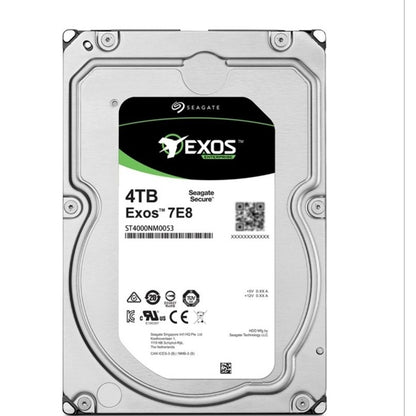 Seagate Exos 7E8 4TB Enterprise Hard Drive ST4000NM0053, 7200 RPM, 256MB Cache, SATA 6Gb/s - Refurbished