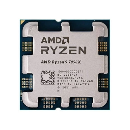 AMD Ryzen 9 7950X Processor, 16 Cores, 32 Threads, 4.2 GHz (5.7 GHz Turbo), AM5, 80MB Cache - Desktop CPU