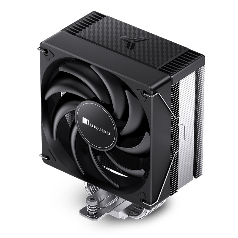 JONSBO CR1000EVO RGB Black CPU Air Cooler, 120mm PWM Fan, 4 Heat Pipes, RGB Lighting, Black