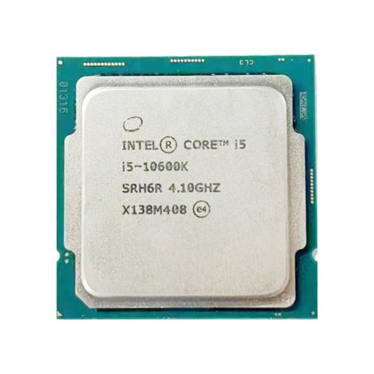 Intel Core i5-10600K Processor, 6 Cores, 12 Threads, 4.1 GHz (4.8 GHz Turbo), LGA 1200, 12MB Cache - Desktop CPU