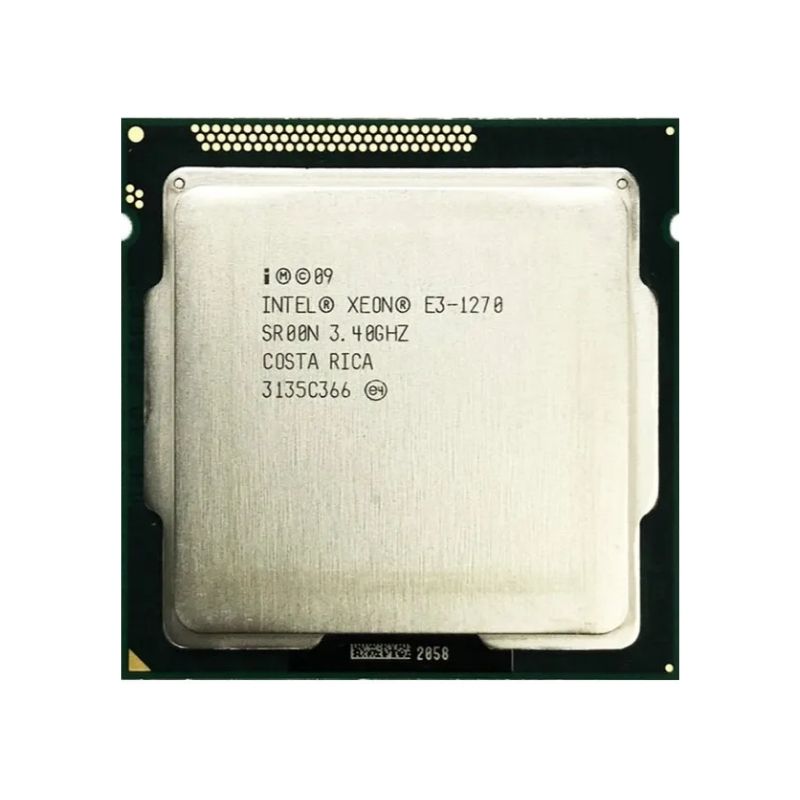 Intel Xeon E3-1270 Processor, 4 Cores, 8 Threads, 3.5 GHz (3.9 GHz Turbo), LGA 1155, 8MB Cache - Server CPU