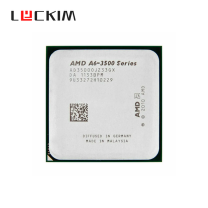 AMD A6-3500 Processor, 3 Cores, 2.4 GHz, Socket FM1, 1MB Cache - Desktop CPU