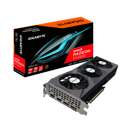 GIGABYTE Radeon RX 6600 EAGLE 8GB Graphics Card, PCIe 4.0, 8GB GDDR6, 128-bit, GPU