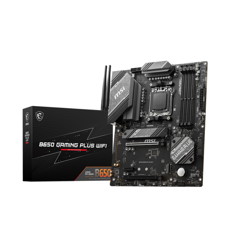 MSI B650 GAMING PLUS WIFI ATX Motherboard, AMD B650 Chipset, DDR5, PCIe 4.0