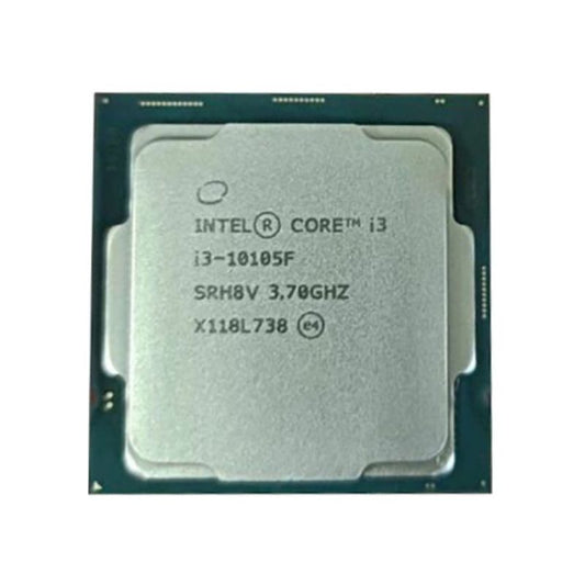 Intel Core i3-10105F Processor, 4 Cores, 8 Threads, 3.7 GHz (4.4 GHz Turbo), LGA 1200, 6MB Cache - Desktop CPU