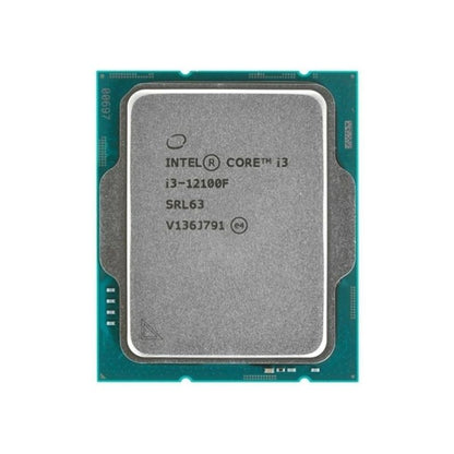 Intel Core i3-12100F Processor, 4 Cores, 8 Threads, 3.3 GHz (4.3 GHz Turbo), LGA 1700, 12MB Cache - Desktop CPU