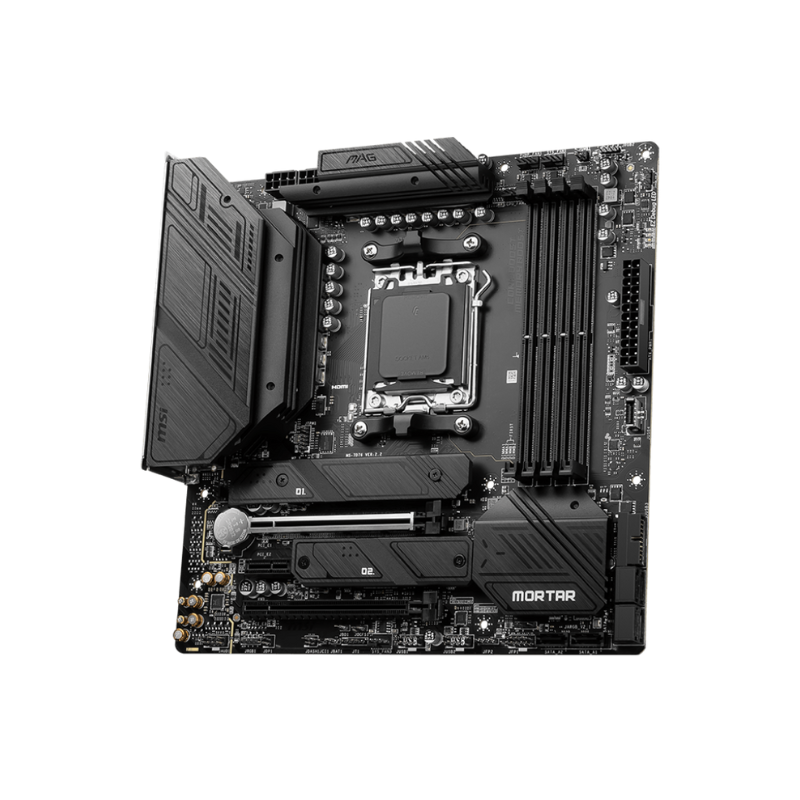 MSI MAG B650M Mortar WiFi Gaming Motherboard, Micro-ATX, AM5 Socket, PCIe 4.0, DDR5, WiFi 6E, HDMI/DP - Gaming Motherboard