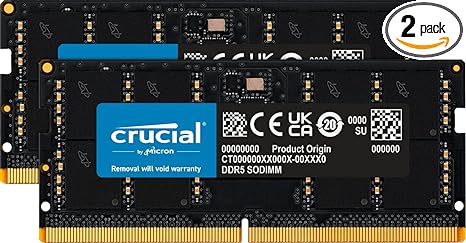 Crucial RAM 96GB Kit (2x48GB) DDR5 5600MHz Desktop Memory, CL46, Unbuffered, Dual Channel, DIMM - Memory Module