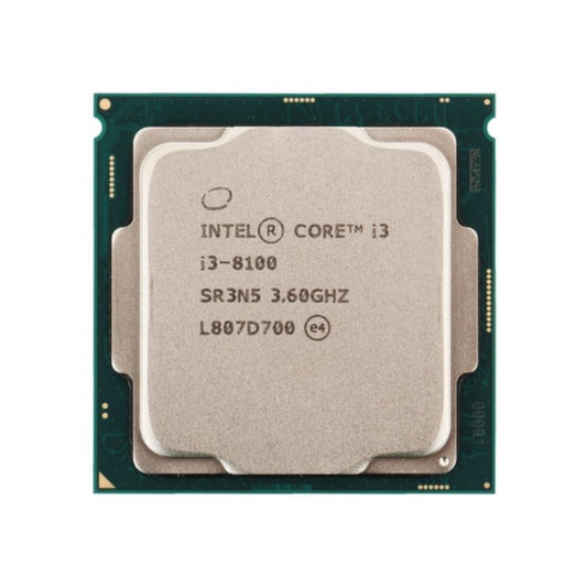 Intel Core i3-8100 Processor, 4 Cores, 3.6 GHz, LGA 1151, 6MB Cache - Desktop CPU