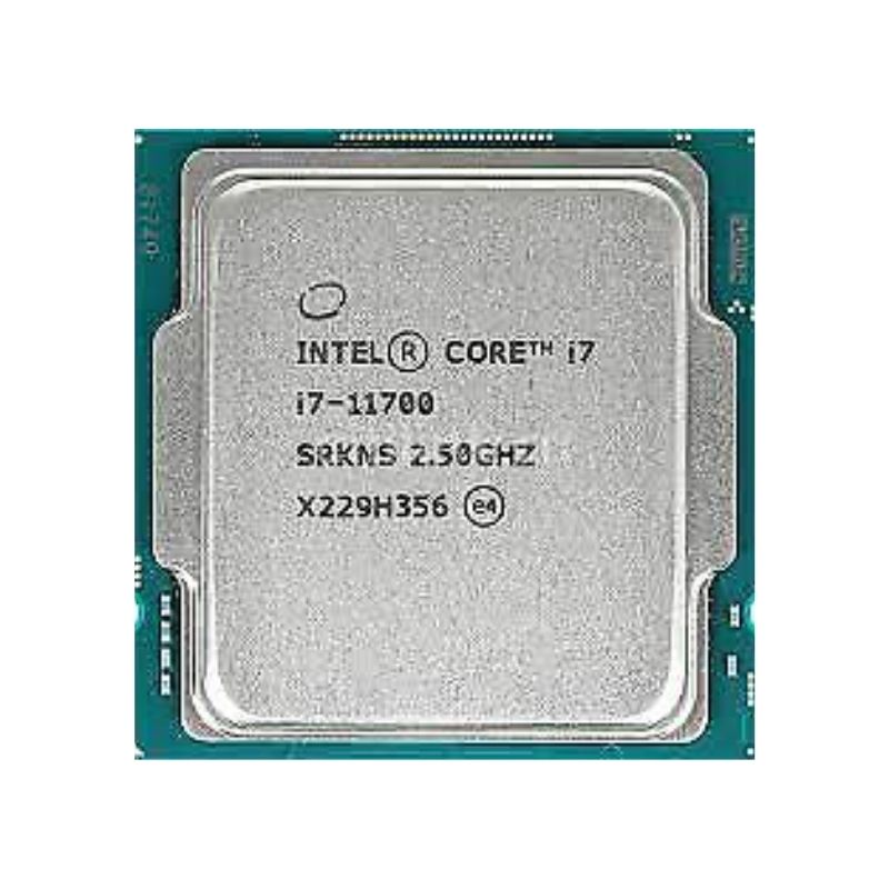 Intel Core i7-11700 Processor, 8 Cores, 16 Threads, 2.5 GHz (4.9 GHz Turbo), LGA 1200, 16MB Cache - Desktop CPU