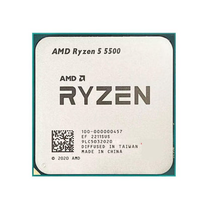 AMD Ryzen 5 5500 Processor, 6 Cores, 12 Threads, 3.6 GHz (4.2 GHz Turbo), AM4, 19MB Cache - Desktop CPU