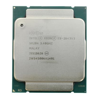 Intel Xeon E5-2643 v3 Processor, 6 Cores, 12 Threads, 3.4 GHz (3.7 GHz Turbo), LGA 2011-3, 20MB Cache - Server CPU