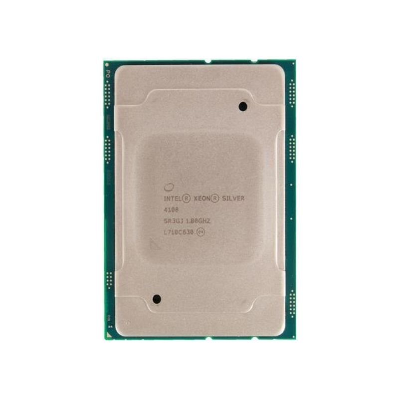 Intel Xeon Silver 4108 Processor, 8 Cores, 8 Threads, 1.8 GHz, LGA 3647, 11MB Cache - Server CPU