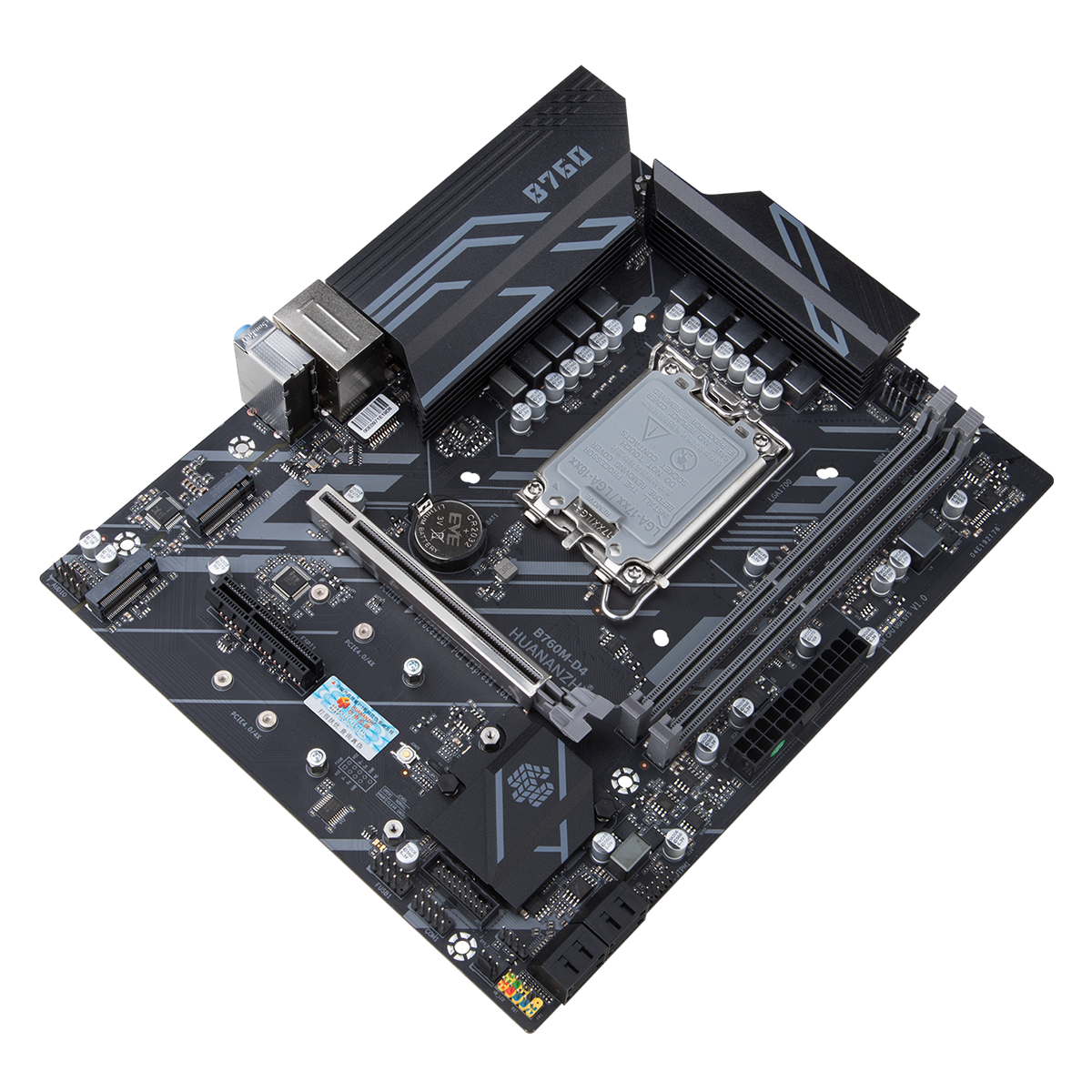 HUANANZHI B760M-D4-B Micro ATX Motherboard, Intel LGA1700, DDR4 3200MHz, PCIe 4.0, Dual M.2 NVMe