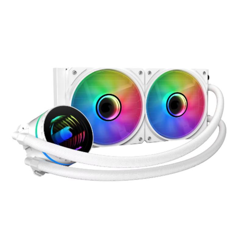 Huananzhi ARGB 240 CPU Cooler, Dual 120mm Fans, Addressable RGB Lighting - CPU Water Cooling