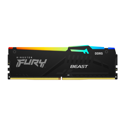 Kingston Desktop DDR5 BEAST 16GB 5200MHz RAM, PC5-41600, CL40, Non-ECC, Unbuffered, RGB Black, DIMM