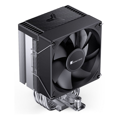 JONSBO CR-1400EVO No RGB Black CPU Cooler, 120mm PWM Fan, Aluminum & Copper Heat Sink, Black