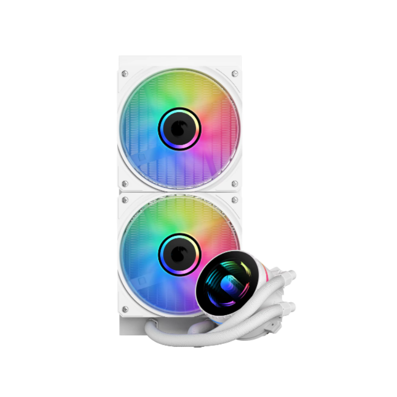 Huananzhi ARGB 240 CPU Cooler, Dual 120mm Fans, Addressable RGB Lighting - CPU Water Cooling