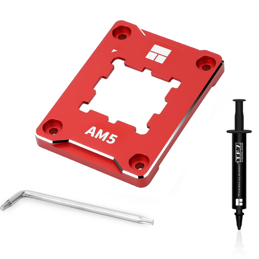 AM5 CPU Holder (Red) - Universal Desktop CPU Stand, Adjustable Design, for AM5 Socket and Compatible CPUs