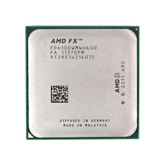 AMD FX-6100 Processor, 6 Cores, 3.3 GHz (3.9 GHz Turbo), AM3+, 8MB Cache - Desktop CPU