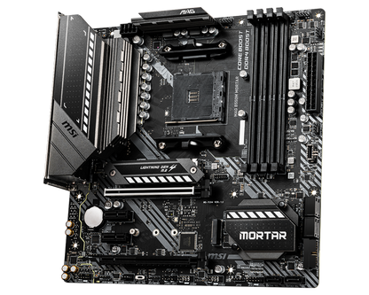 MSI B550M MORTAR Motherboard, AMD B550 Chipset, Micro-ATX, AM4 Socket, DDR4, Dual M.2, PCIe 4.0