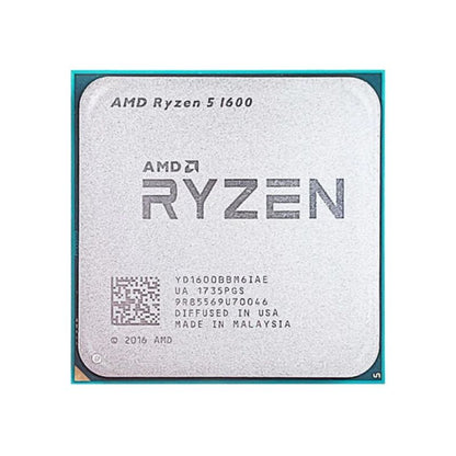 AMD Ryzen 5 1600 Processor, 6 Cores, 12 Threads, 3.2 GHz (3.6 GHz Turbo), AM4, 16MB Cache - Desktop CPU