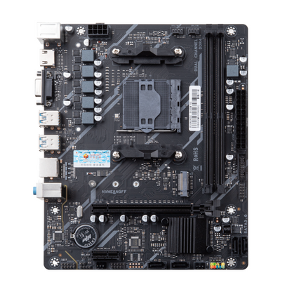 HUANANZHI B450M-VH Micro ATX Motherboard, AMD B450 Chipset, AM4 Socket, DDR4 Support