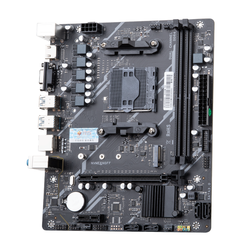 HUANANZHI B450M-VH Micro ATX Motherboard, AMD B450 Chipset, AM4 Socket, DDR4 Support