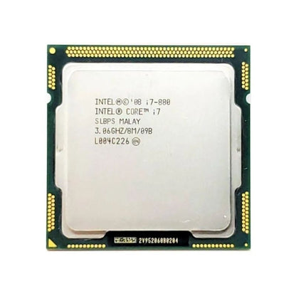 Intel Core i7-880 Processor, 4 Cores, 8 Threads, 3.06 GHz, LGA 1156, 8MB Cache - Desktop CPU