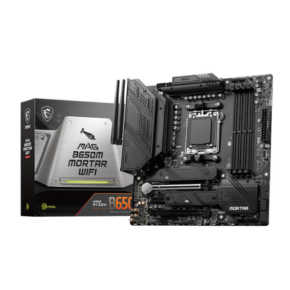 MSI B650M MORTAR WIFI Motherboard, AMD B650 Chipset, AM5 Socket, DDR5 Support, WiFi 6E