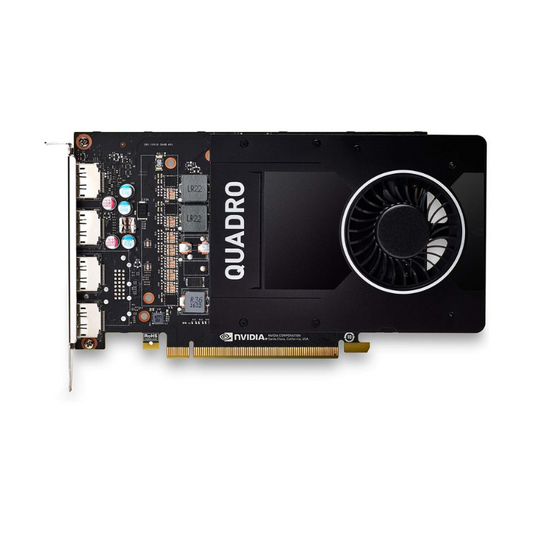 NVIDIA Quadro P2000 Graphics Card, 5 GB GDDR5, 160-bit Memory Interface, 1024 CUDA Cores, PCIe 3.0 x16